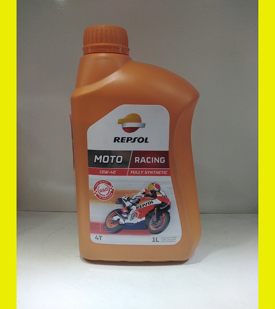 Energy Motos Serviteca - ✔️REPSOL 10w40 RACING ✔️El aceite full sintetico  de más altas prestaciones de la marca. ✔️Su eficacia se refleja en el menor  rozamiento de los componentes del motor, manteniendo